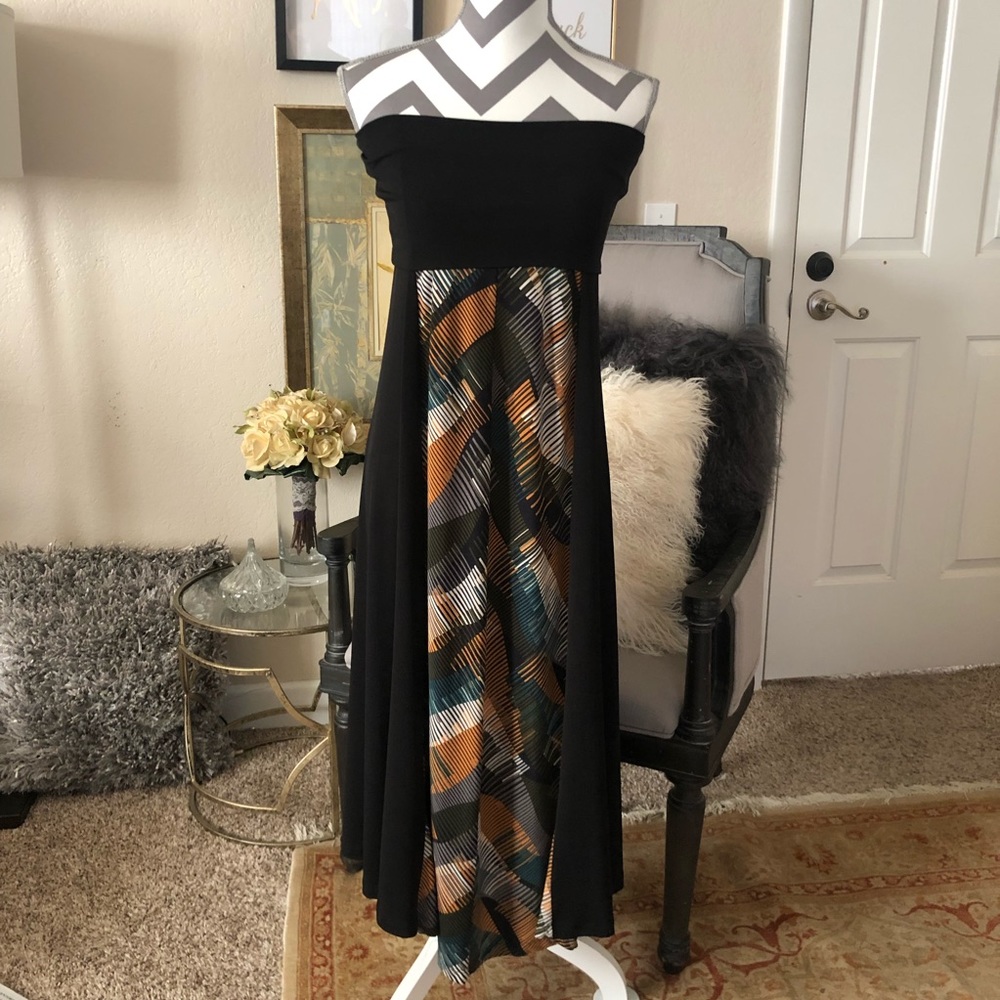 Veronica M Black Halter Dress